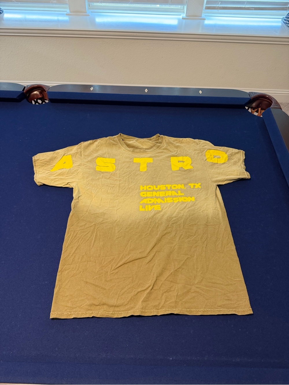 ASTRO Houston TX Yellow Graphic Short Sleeve Tee